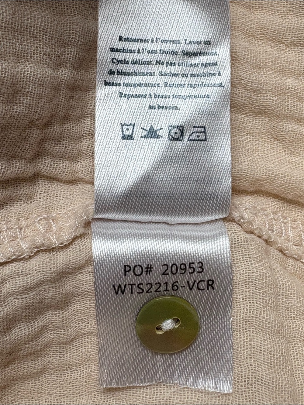 Faherty Everleigh Dream Organic Cotton Gauze Top Vanilla Cream XL - Picture 11 of 11